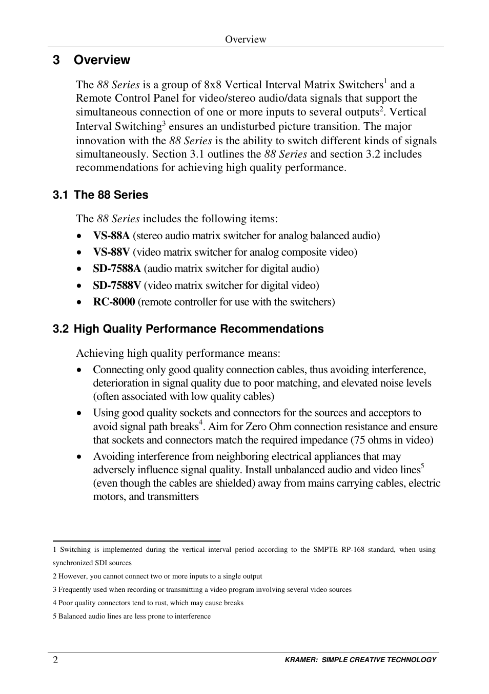 3 overview | Kramer Electronics RC-8000 User Manual | Page 5 / 37