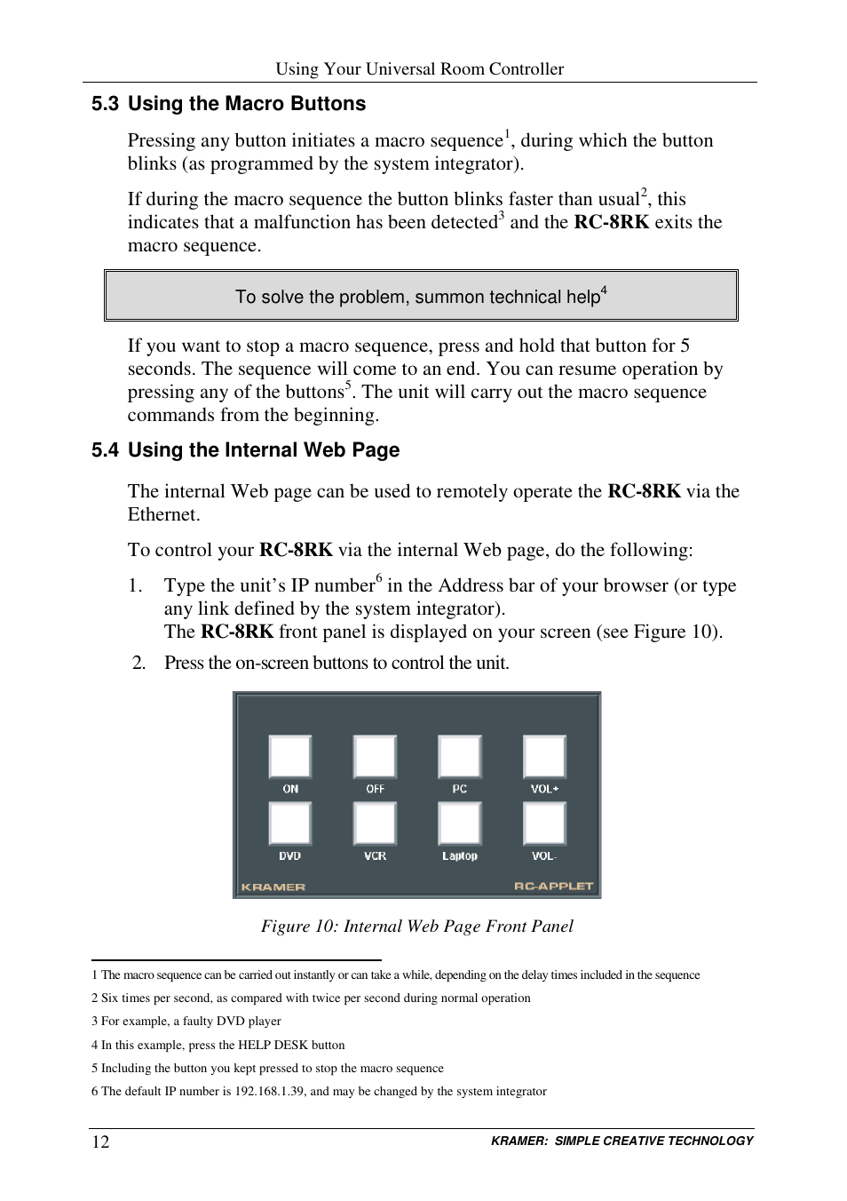 Kramer Electronics RC-8RKL User Manual | Page 14 / 19