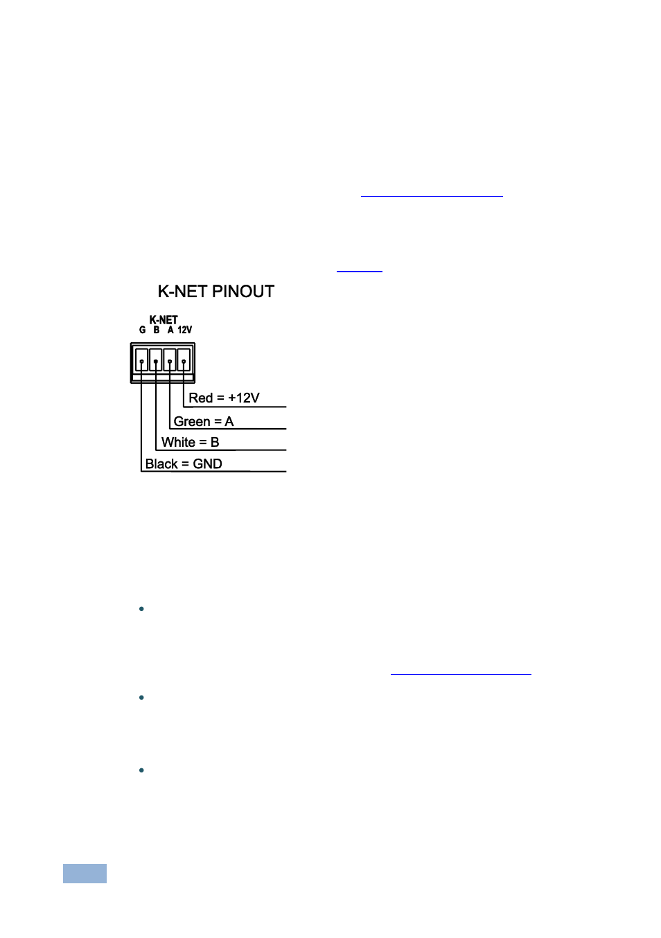 6 connecting the k-net port, 5 operating the sl-12, Connecting the k-net port | Operating the sl-12, Figure 6: k-net pinout connection, 5operating the sl-12 | Kramer Electronics SL-12 User Manual | Page 15 / 18