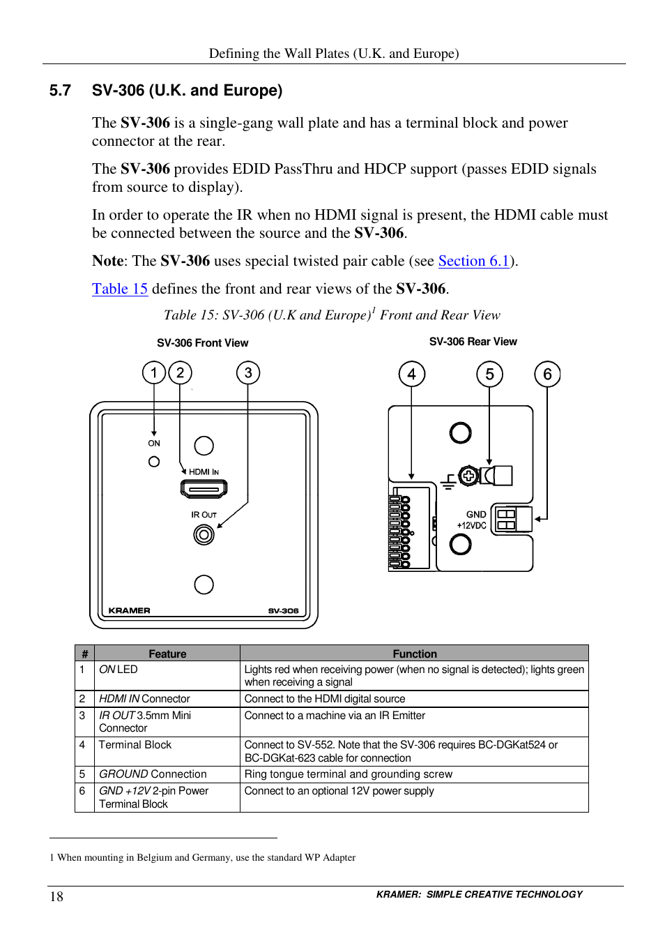 Kramer Electronics SV-307 User Manual | Page 21 / 28