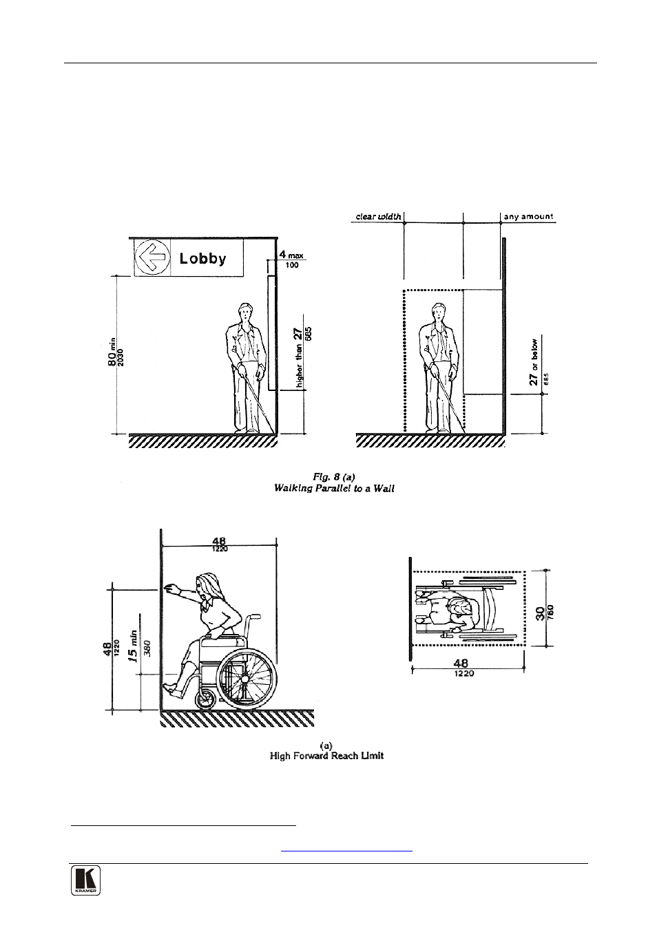 14 ada requirements, Ada requirements | Kramer Electronics SV-552ALC User Manual | Page 41 / 45