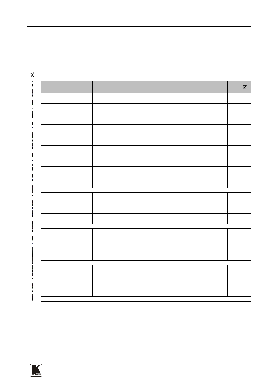 Table 20 | Kramer Electronics SV-552ALC User Manual | Page 43 / 45