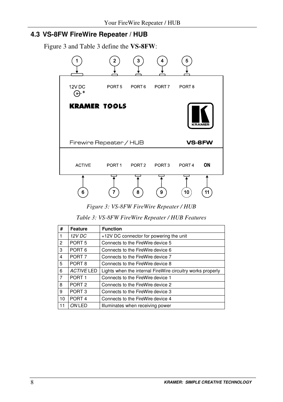 Kramer Electronics VS-4FW User Manual | Page 10 / 14