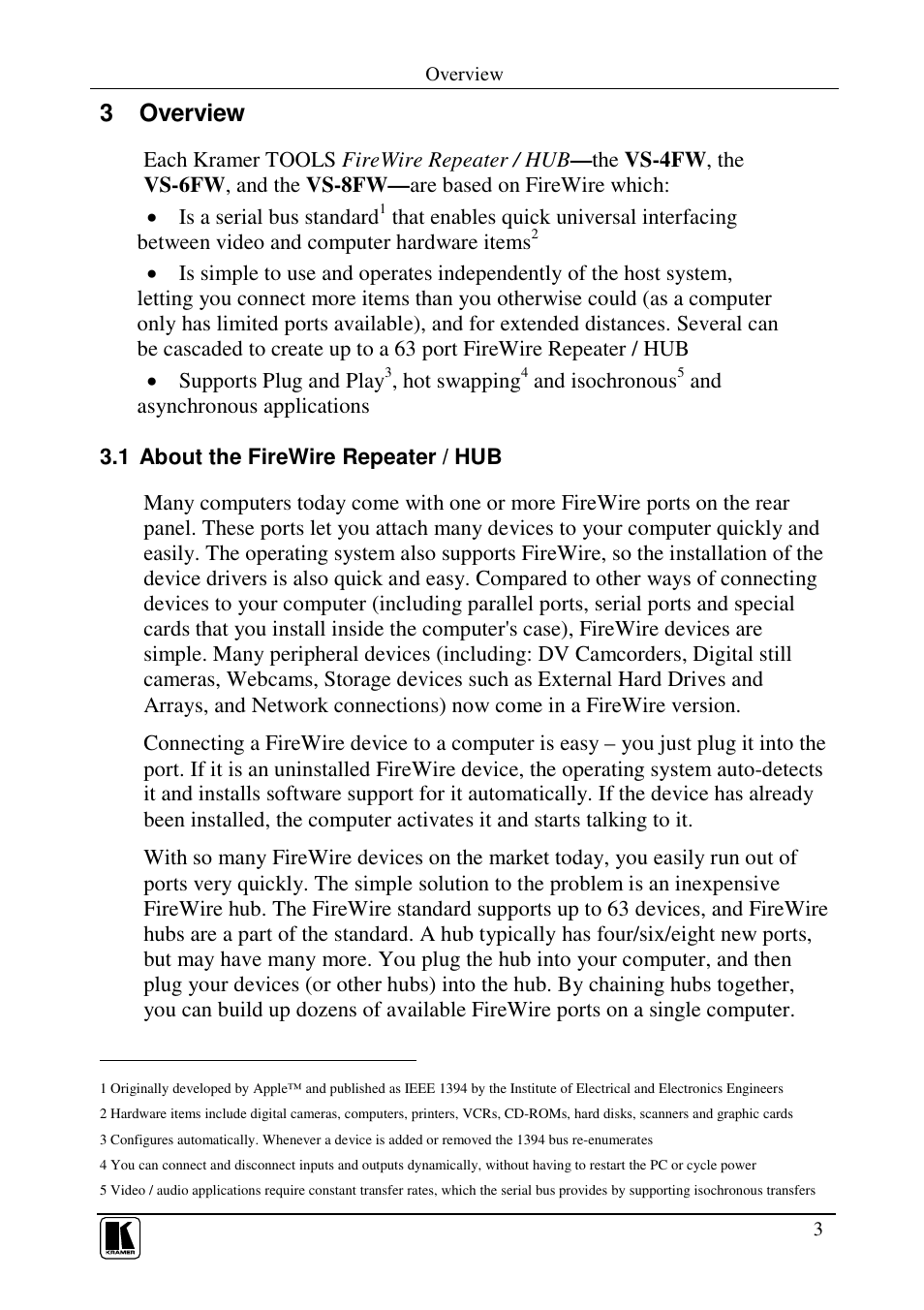 3 overview | Kramer Electronics VS-4FW User Manual | Page 5 / 14