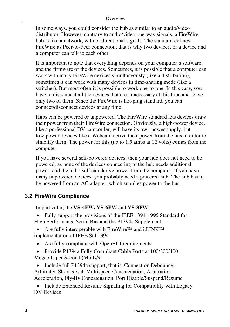 Kramer Electronics VS-4FW User Manual | Page 6 / 14