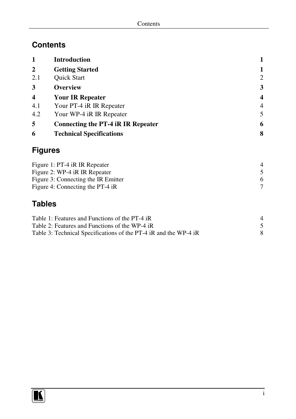 Kramer Electronics WP-4iR User Manual | Page 2 / 12
