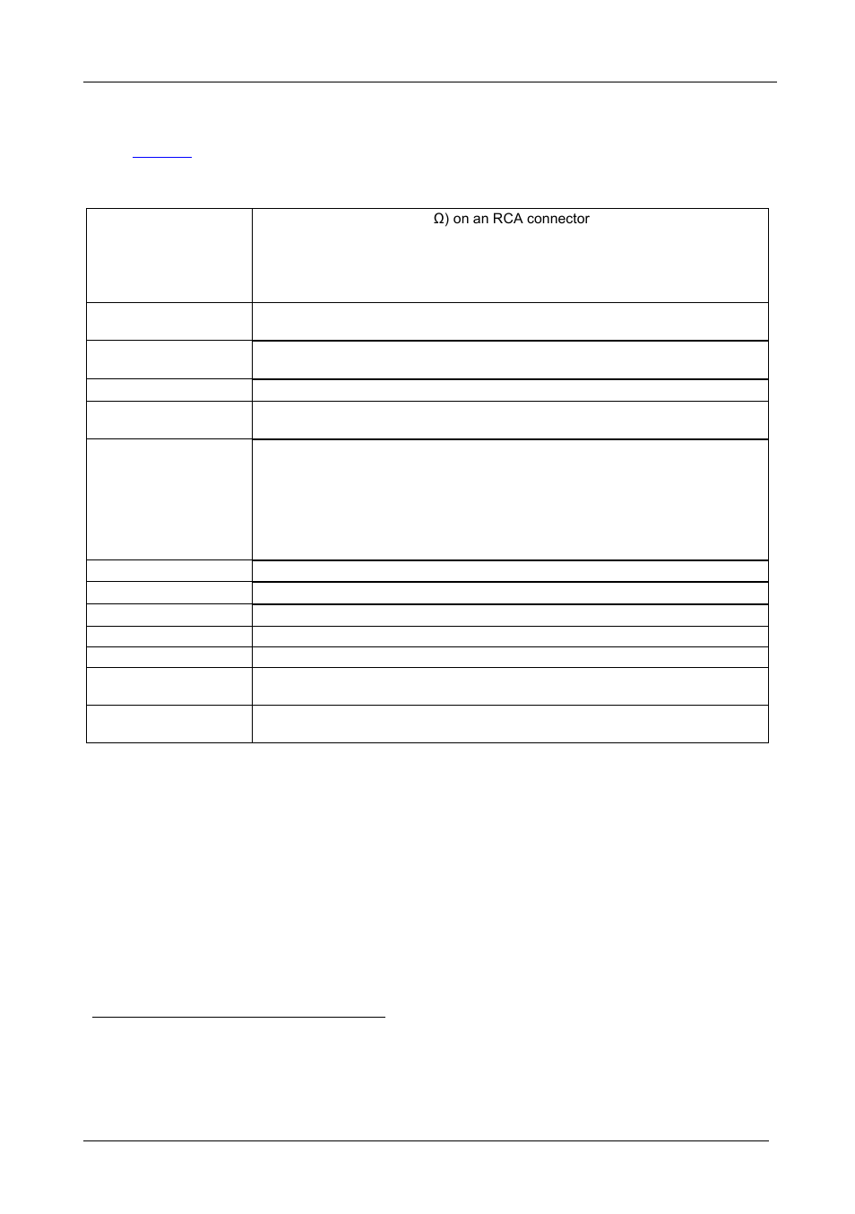 6 technical specifications, Technical specifications, Table 4: technical specifications of the wp-500 | Table 4 li sts the technical specifications, Table 4: technical specifications, Of the wp-500 | Kramer Electronics WP-500 User Manual | Page 12 / 14