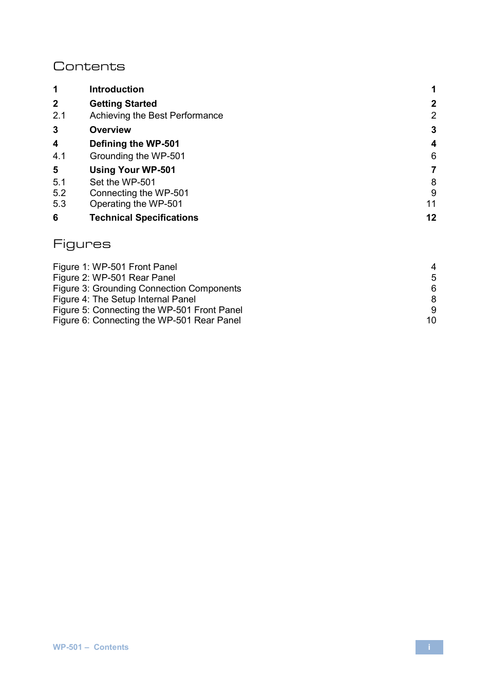 Kramer Electronics WP-501 User Manual | Page 2 / 16