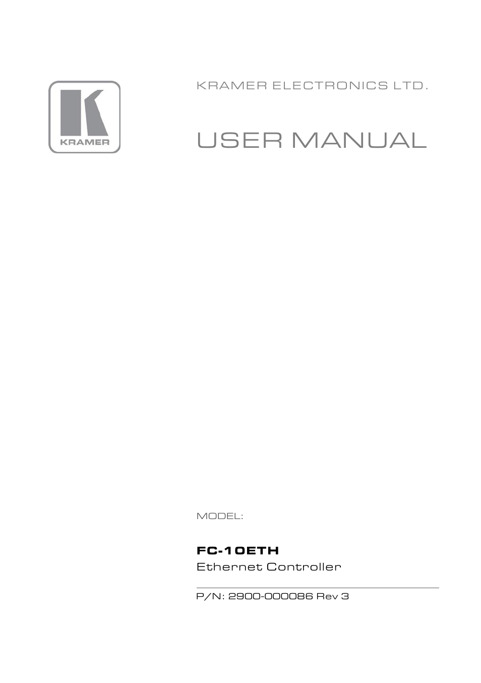 Kramer Electronics FC-10ETH User Manual | 27 pages