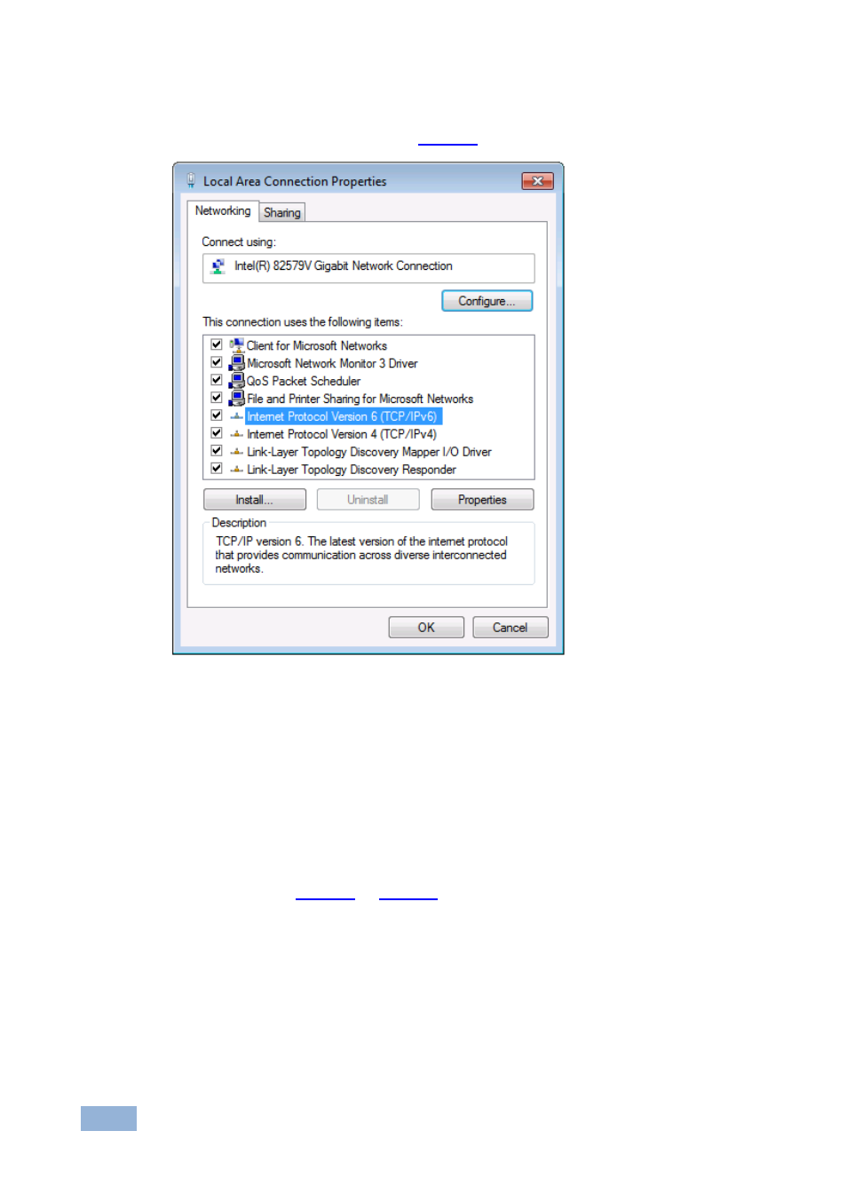 Figure 3: local area connection properties window | Kramer Electronics FC-10ETH User Manual | Page 11 / 27