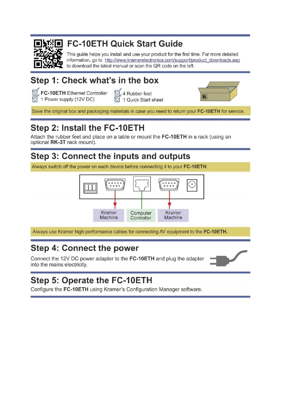 Kramer Electronics FC-10ETH User Manual | Page 2 / 27