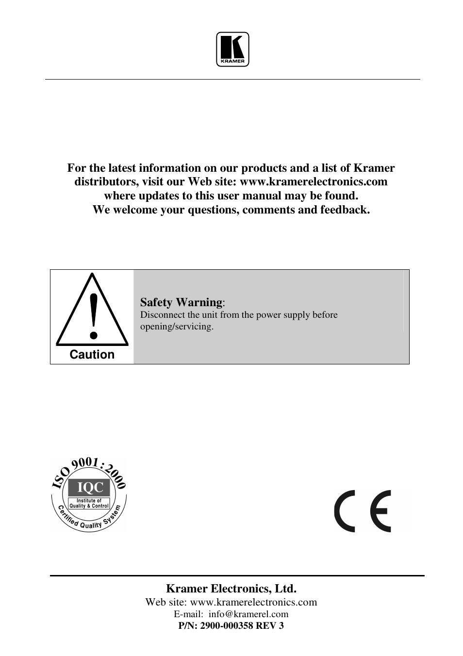 Kramer Electronics FC-8 User Manual | Page 19 / 19