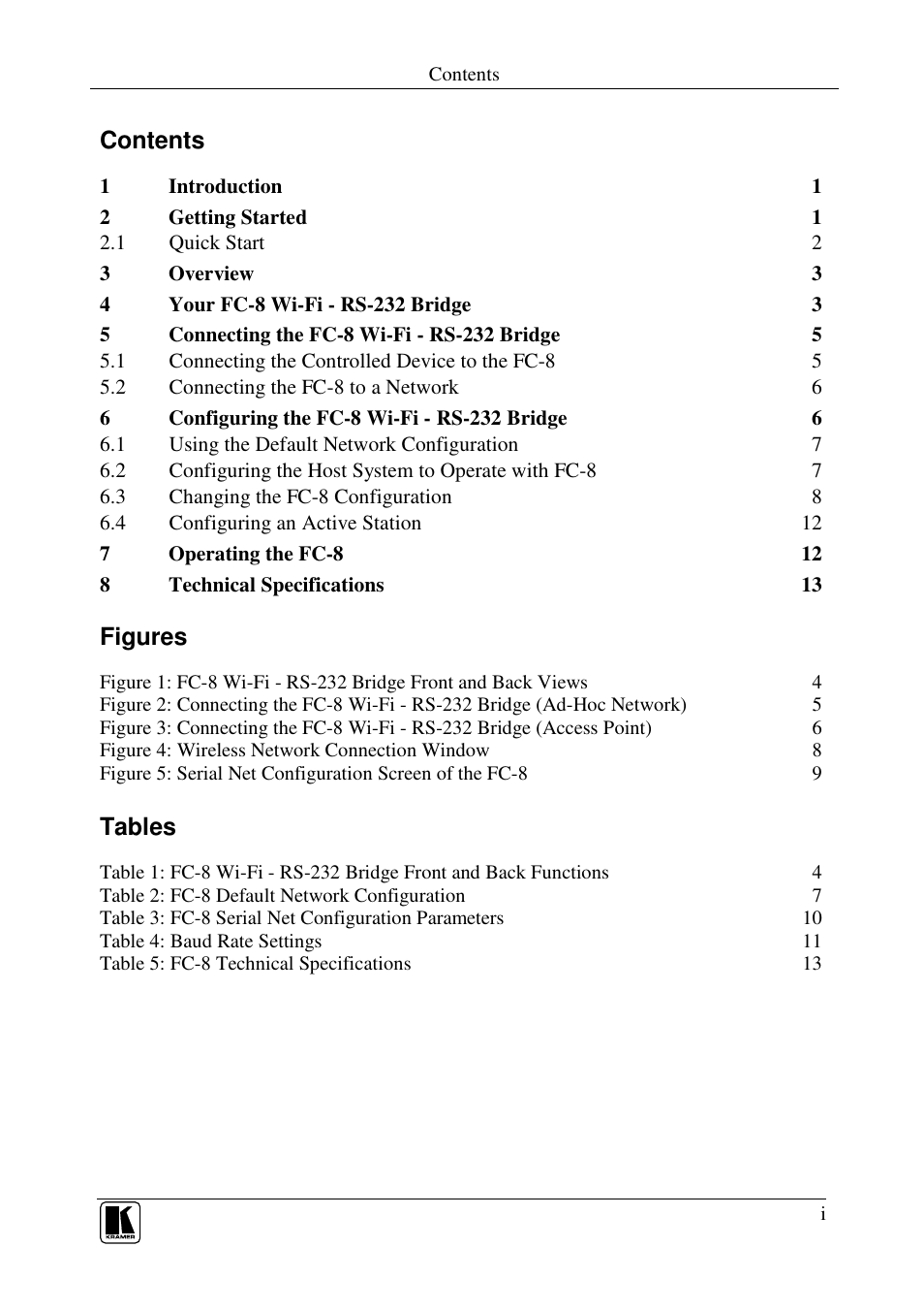 Kramer Electronics FC-8 User Manual | Page 3 / 19