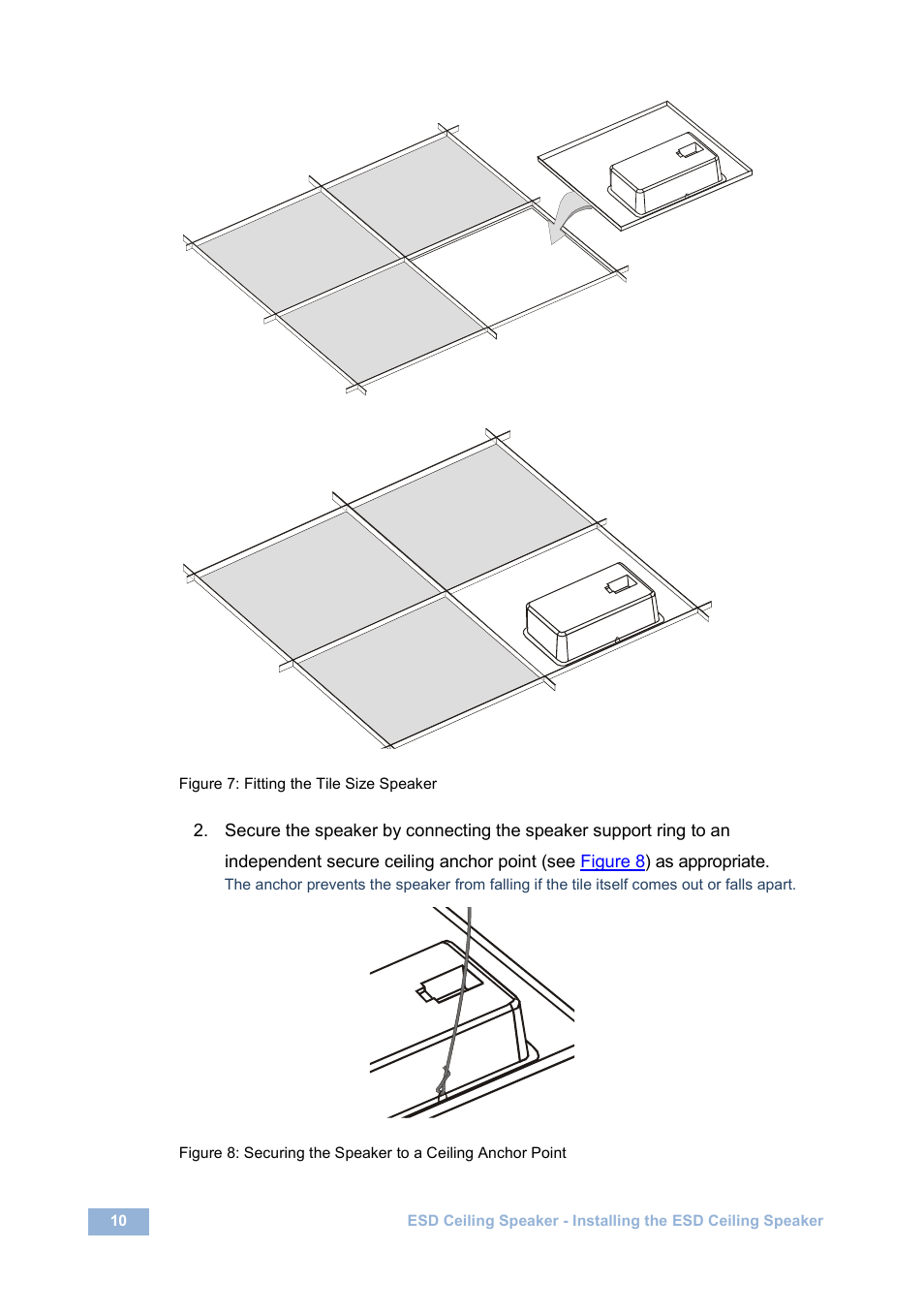 Figure 7: fitting the tile size speaker, Figure 7 | Kramer Electronics SPK-C800-PRO User Manual | Page 12 / 18