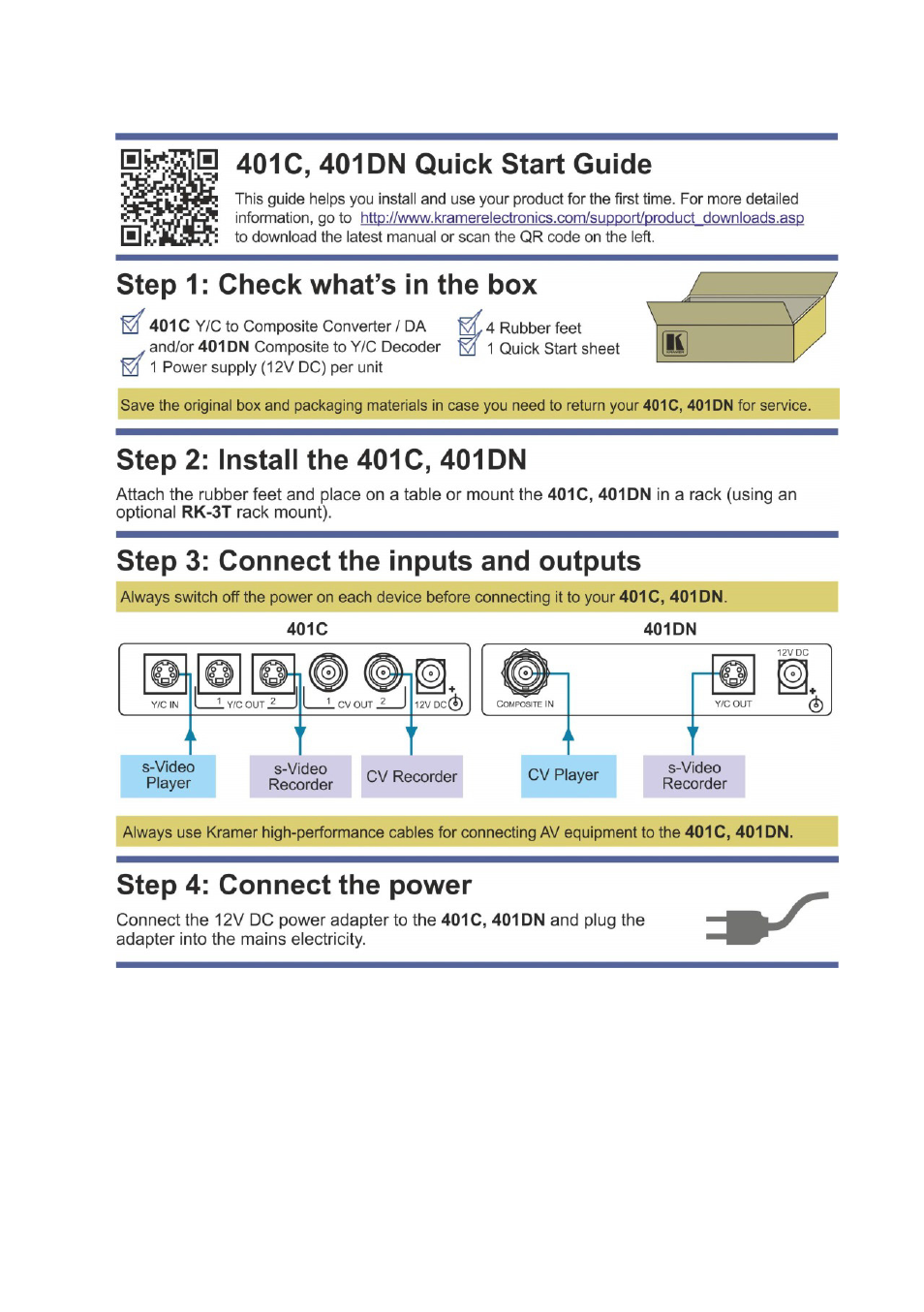 Kramer Electronics 401DN User Manual | Page 2 / 14