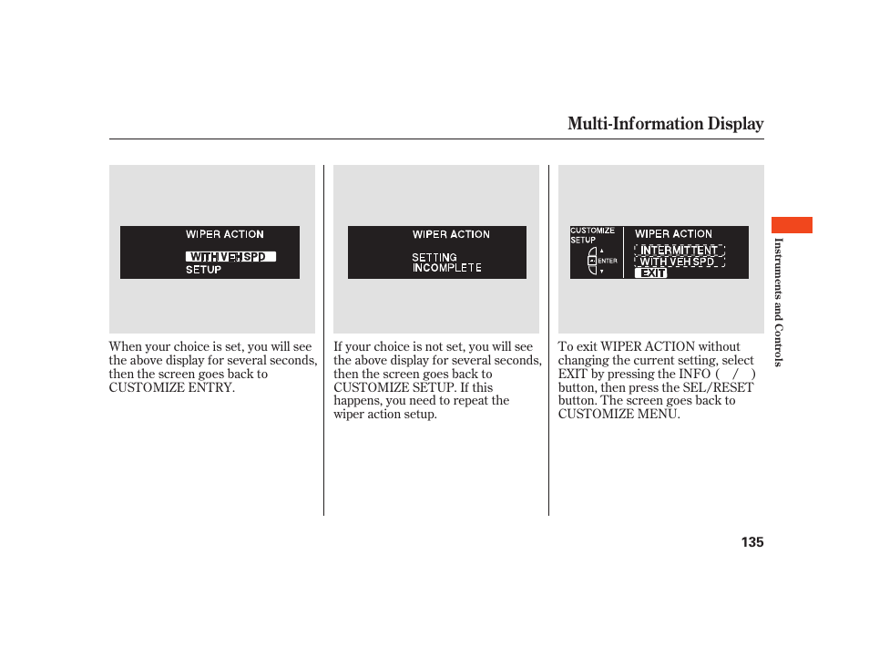 Multi-information display | Acura 2008 RL User Manual | Page 141 / 502