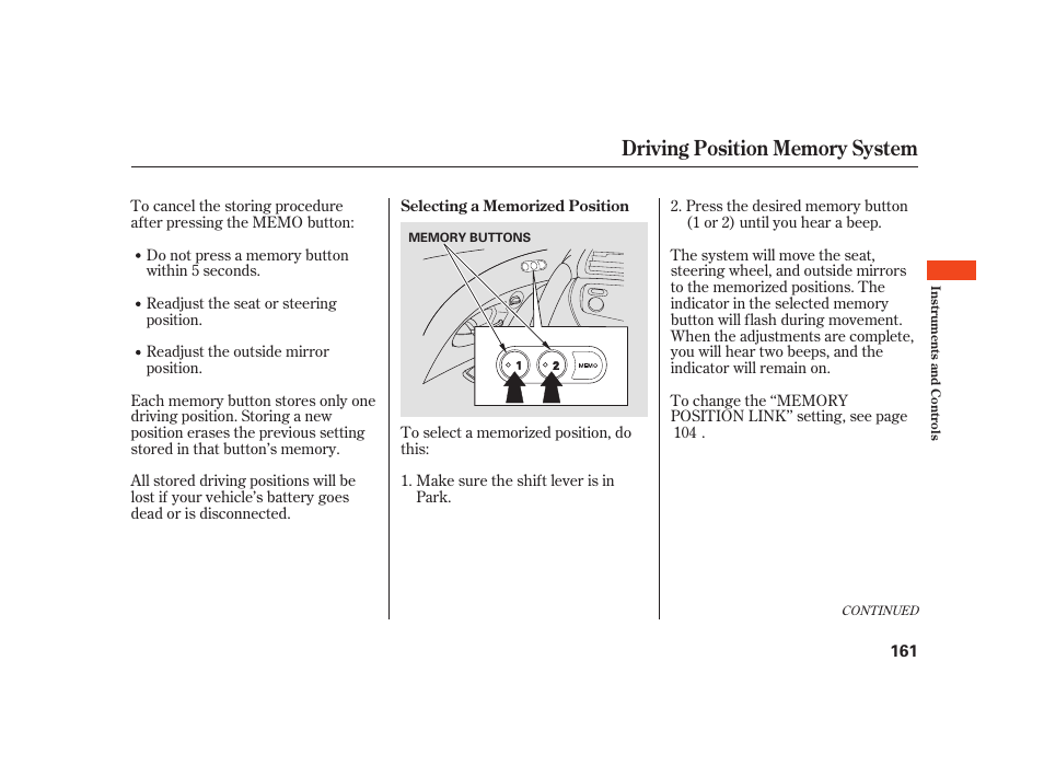 Acura 2008 RL User Manual | Page 167 / 502