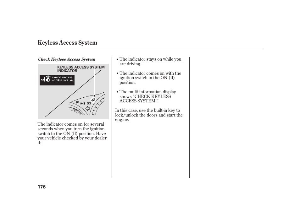 Keyless access system | Acura 2008 RL User Manual | Page 182 / 502