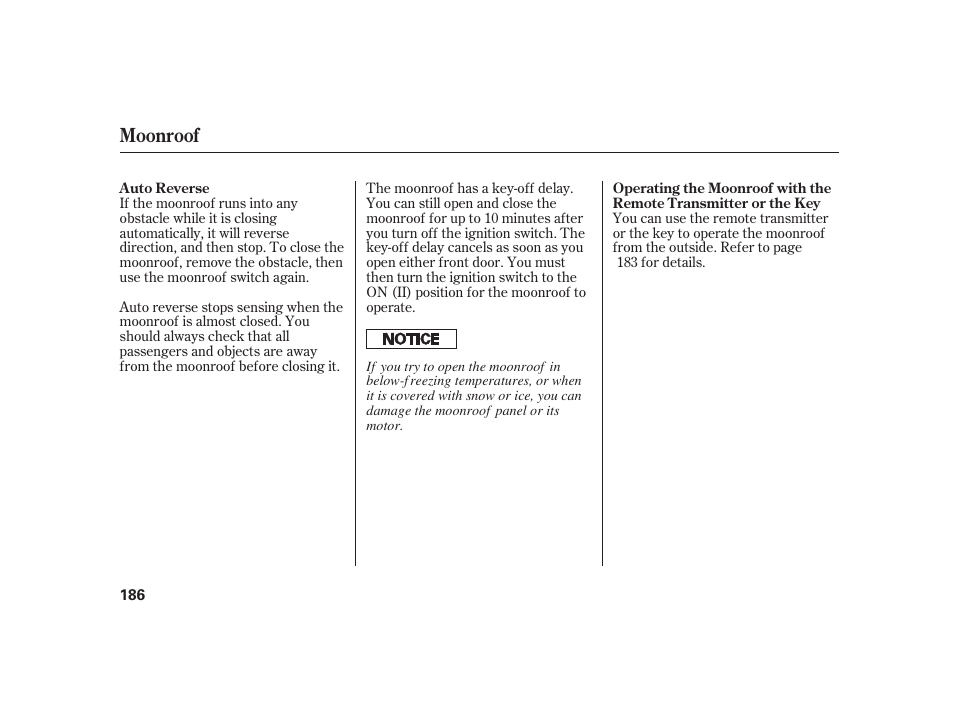 Moonroof | Acura 2008 RL User Manual | Page 192 / 502