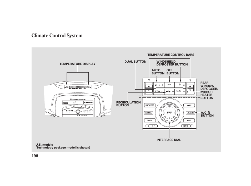 Climate control system | Acura 2008 RL User Manual | Page 204 / 502
