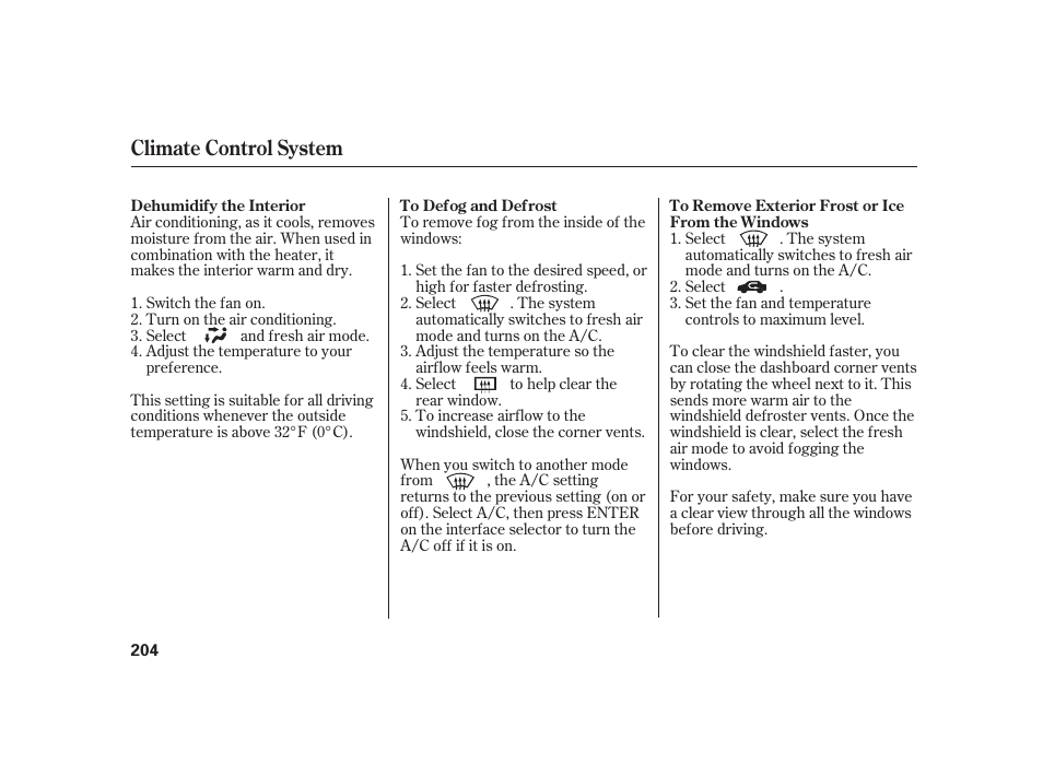Climate control system | Acura 2008 RL User Manual | Page 210 / 502