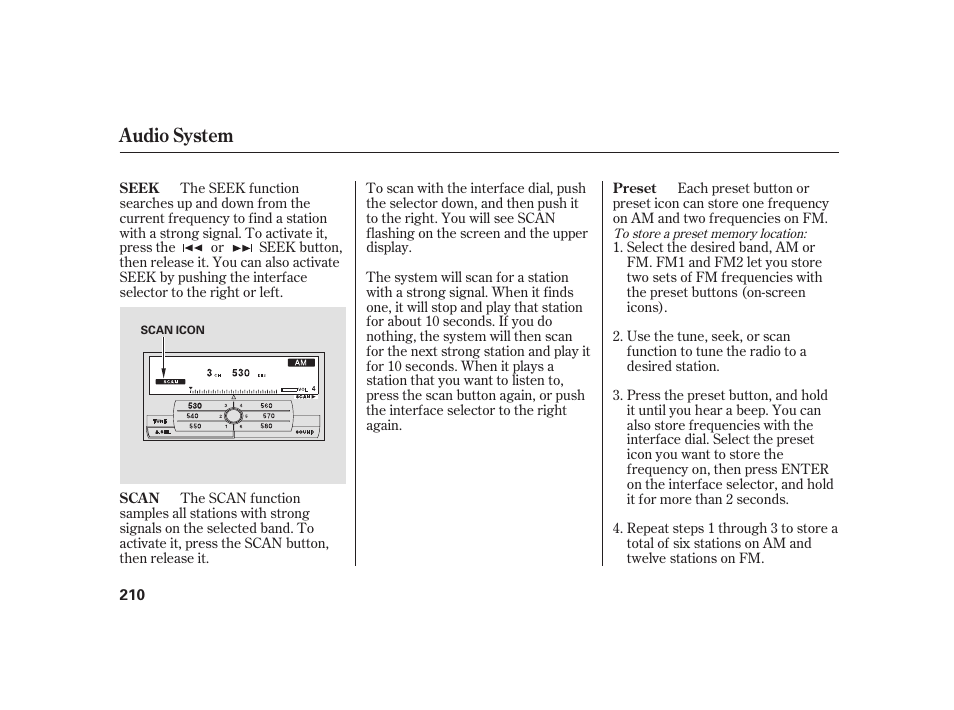 Audio system | Acura 2008 RL User Manual | Page 216 / 502