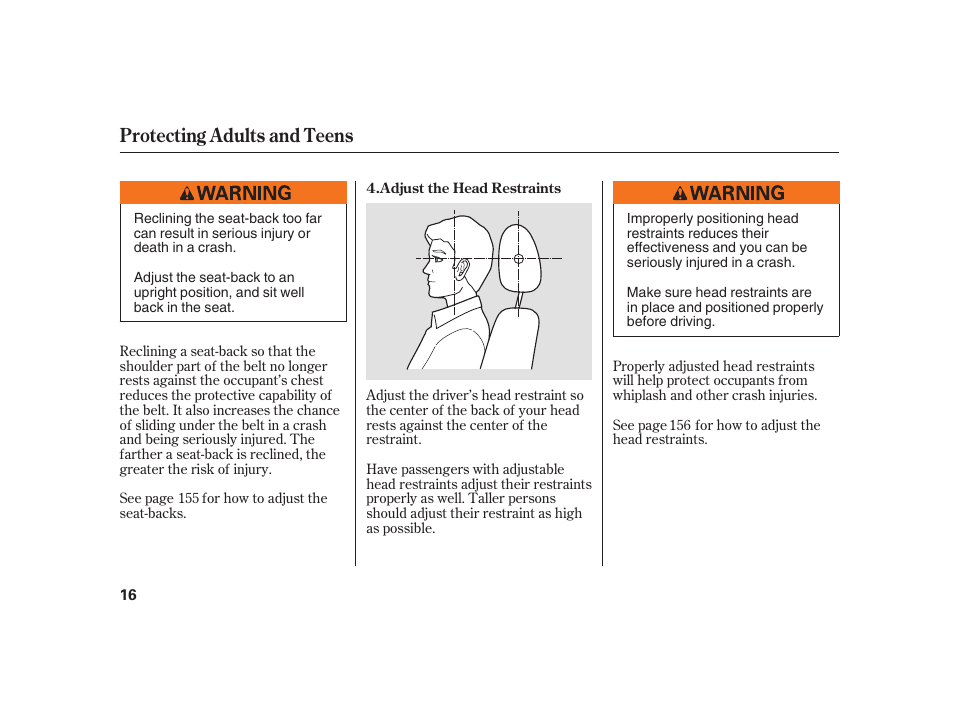 Protecting adults and teens | Acura 2008 RL User Manual | Page 22 / 502