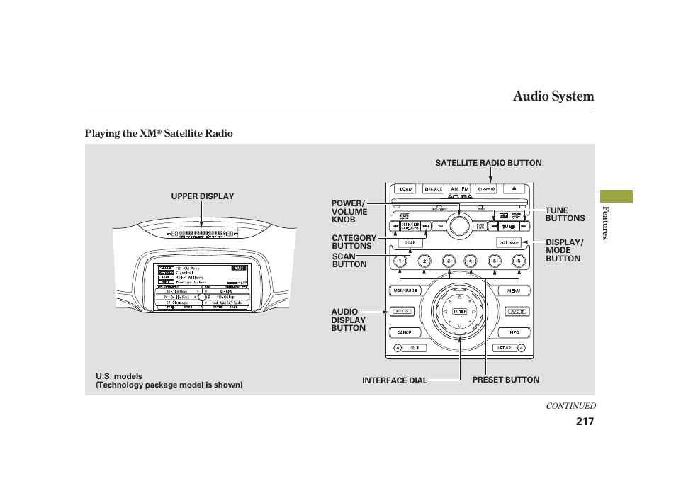 Audio system | Acura 2008 RL User Manual | Page 223 / 502