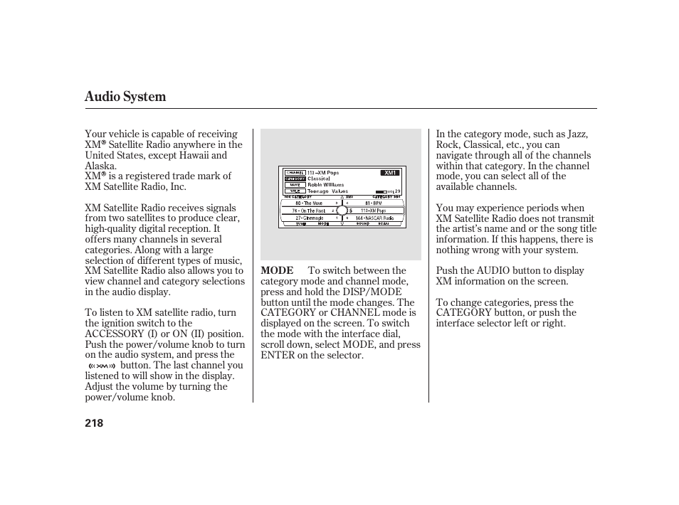 Audio system | Acura 2008 RL User Manual | Page 224 / 502