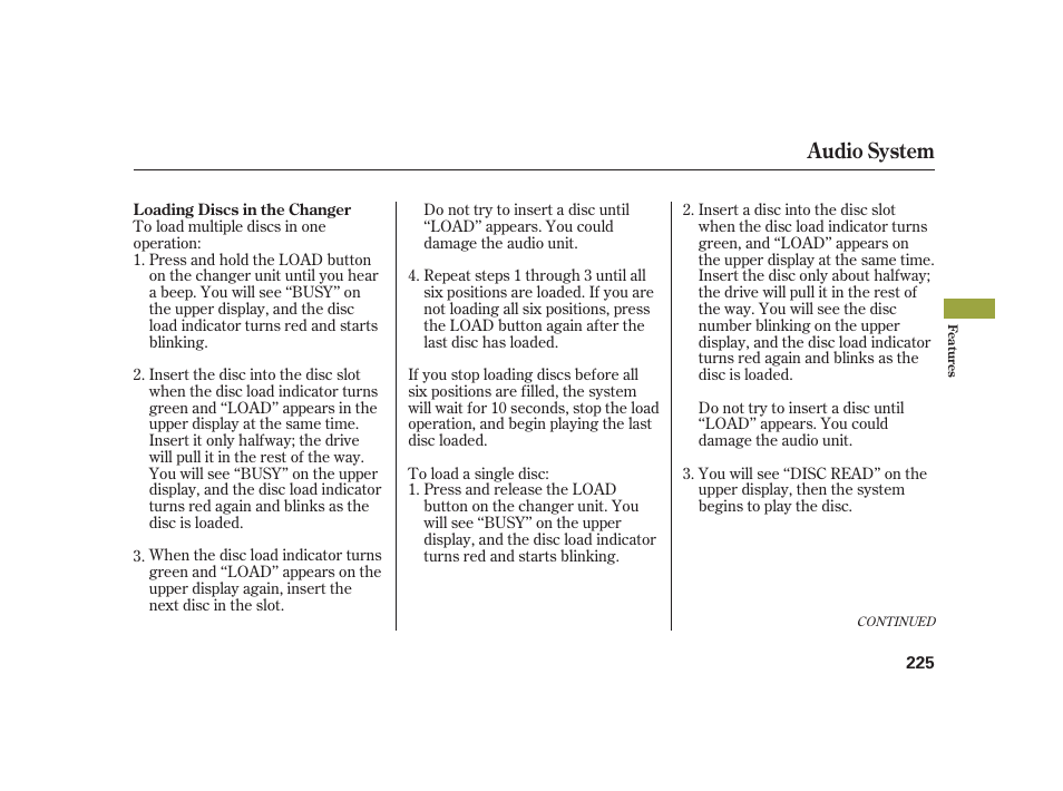 Audio system | Acura 2008 RL User Manual | Page 231 / 502