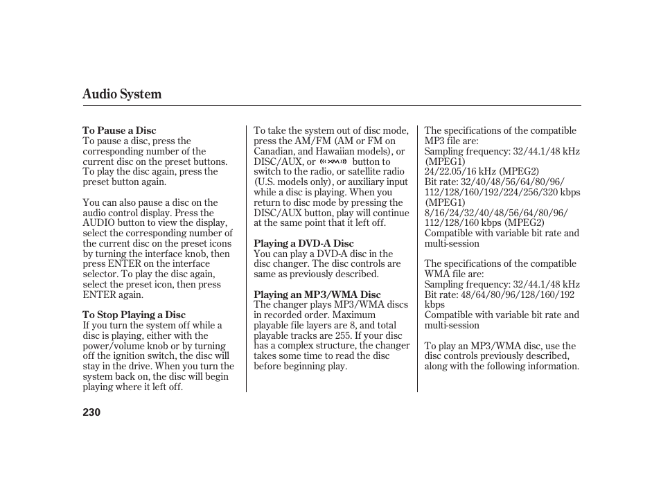 Audio system | Acura 2008 RL User Manual | Page 236 / 502