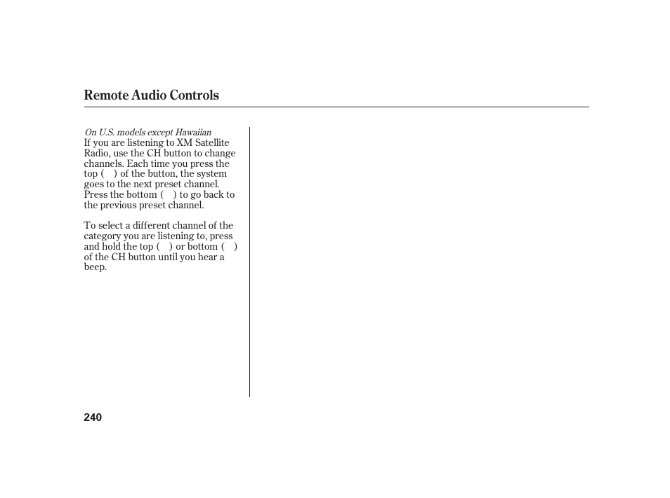 Remote audio controls | Acura 2008 RL User Manual | Page 246 / 502