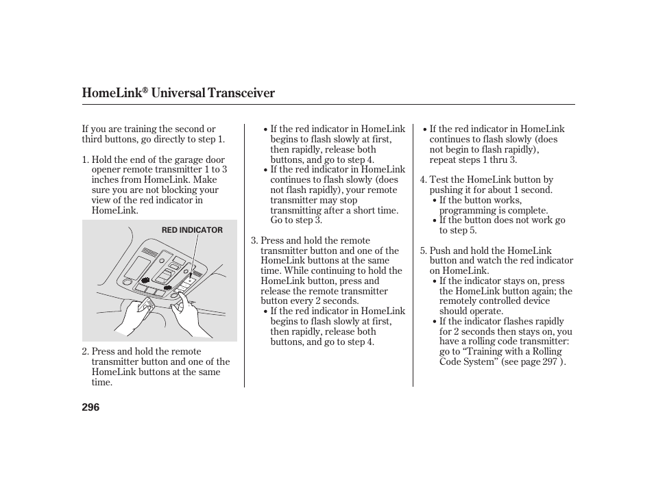 Homelink universal transceiver | Acura 2008 RL User Manual | Page 302 / 502