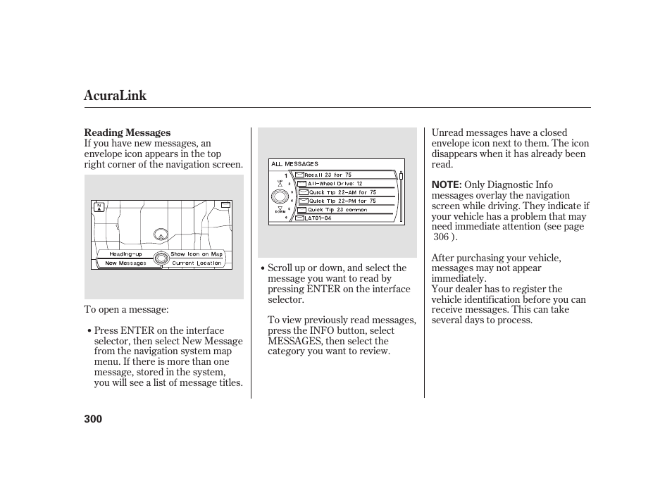 Acuralink | Acura 2008 RL User Manual | Page 306 / 502