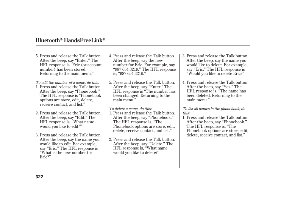 Bluetooth handsfreelink | Acura 2008 RL User Manual | Page 328 / 502