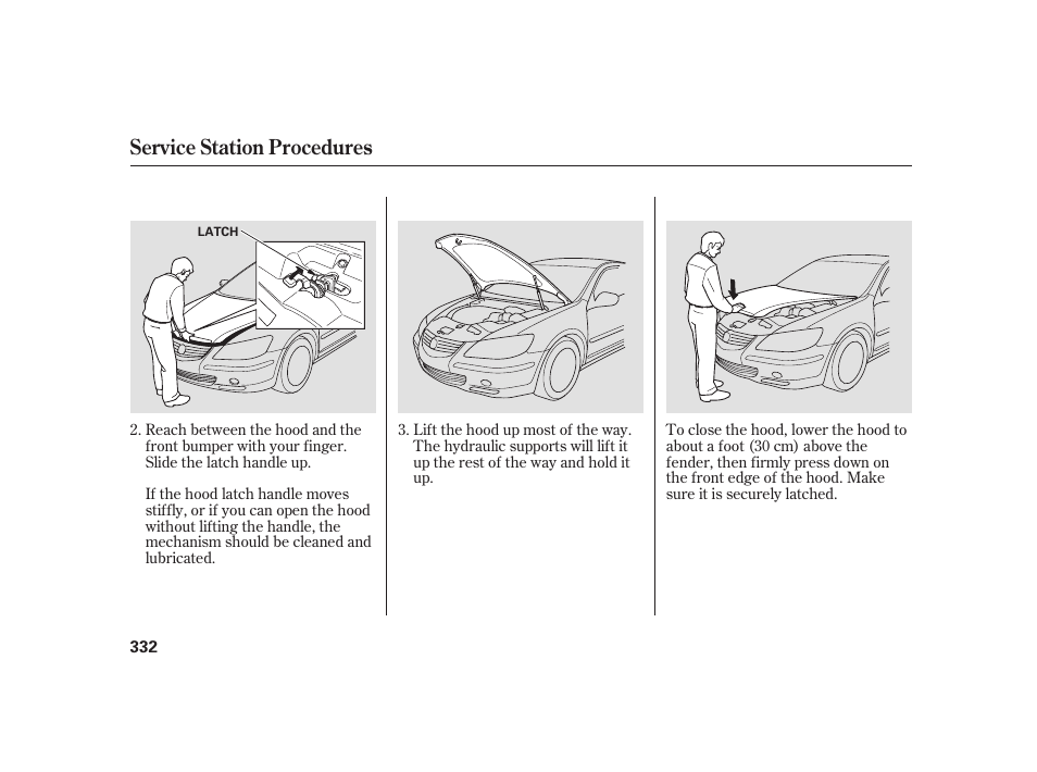 Service station procedures | Acura 2008 RL User Manual | Page 338 / 502