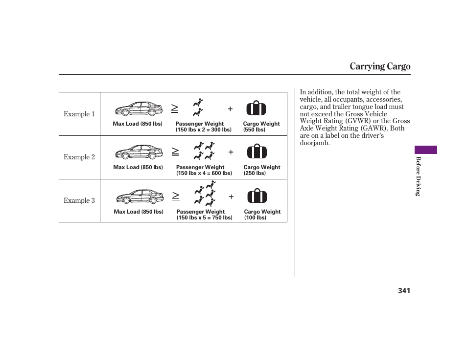 Carrying cargo | Acura 2008 RL User Manual | Page 347 / 502