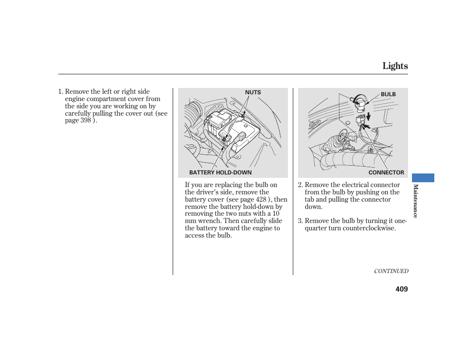 Lights | Acura 2008 RL User Manual | Page 415 / 502