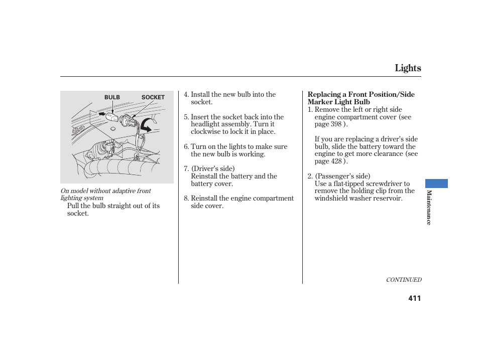 Lights | Acura 2008 RL User Manual | Page 417 / 502