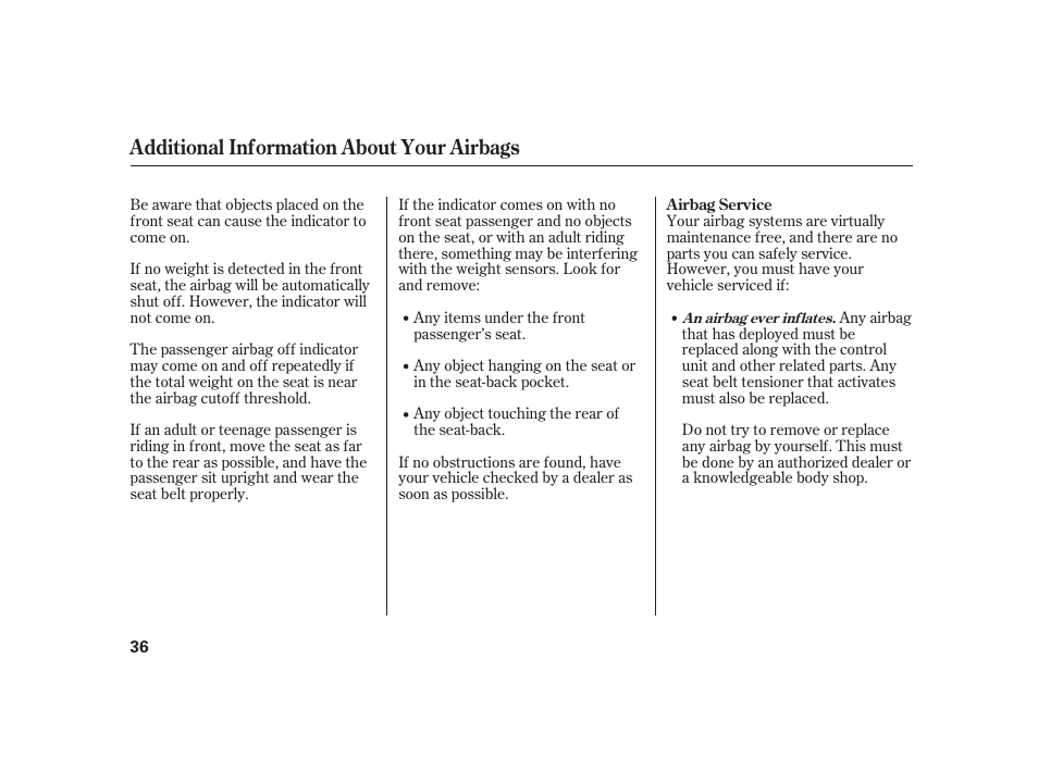 Additional information about your airbags | Acura 2008 RL User Manual | Page 42 / 502