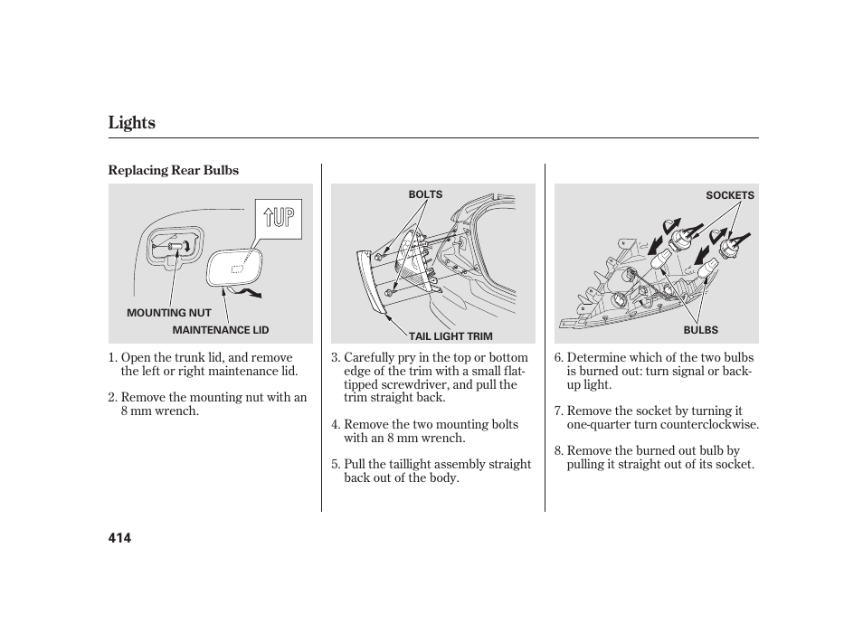 Lights | Acura 2008 RL User Manual | Page 420 / 502