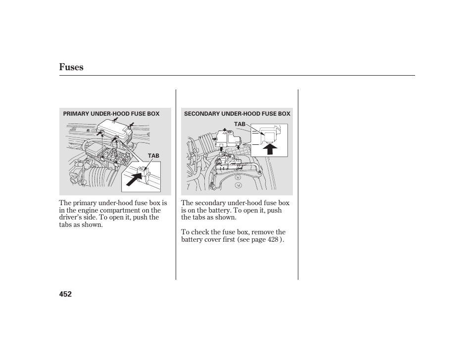 Fuses | Acura 2008 RL User Manual | Page 458 / 502