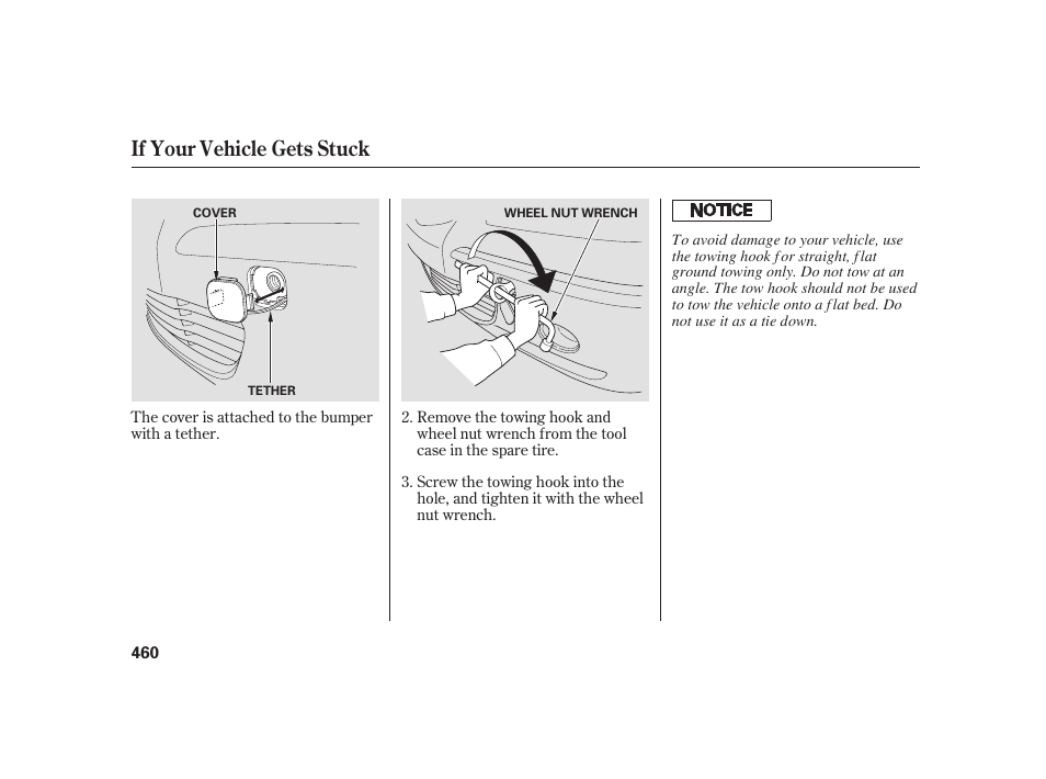 If your vehicle gets stuck | Acura 2008 RL User Manual | Page 466 / 502