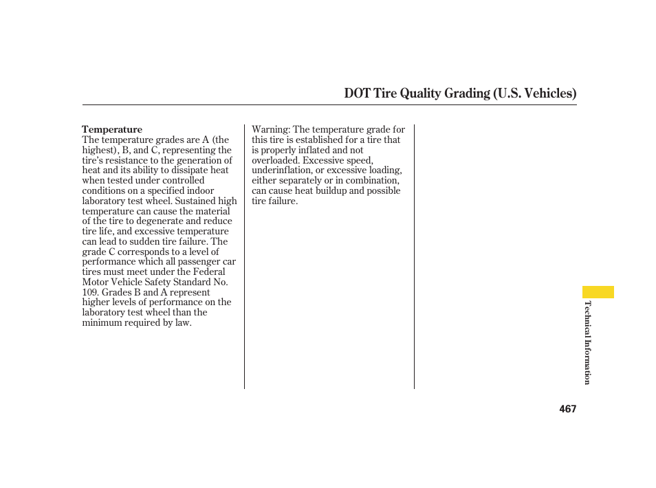 Dot tire quality grading (u.s. vehicles) | Acura 2008 RL User Manual | Page 473 / 502