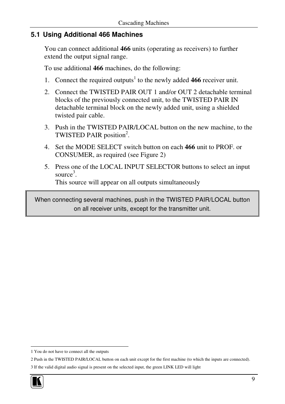 Kramer Electronics 466 User Manual | Page 12 / 15