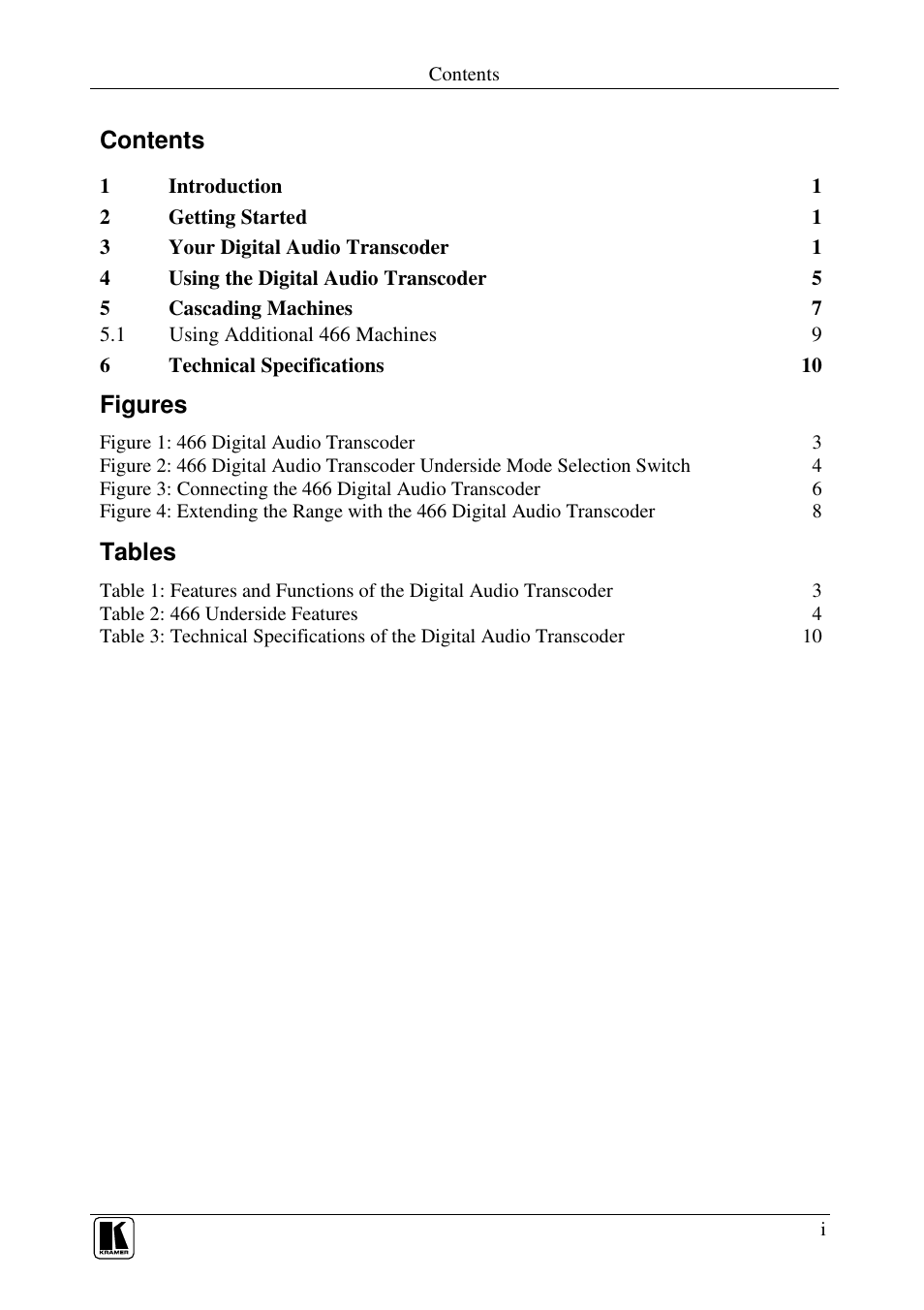 Kramer Electronics 466 User Manual | Page 2 / 15