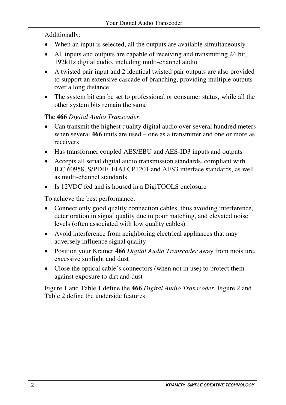 Kramer Electronics 466 User Manual | Page 5 / 15