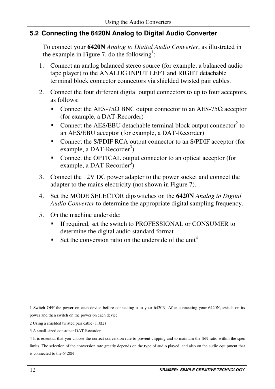 Kramer Electronics 6420N User Manual | Page 14 / 18