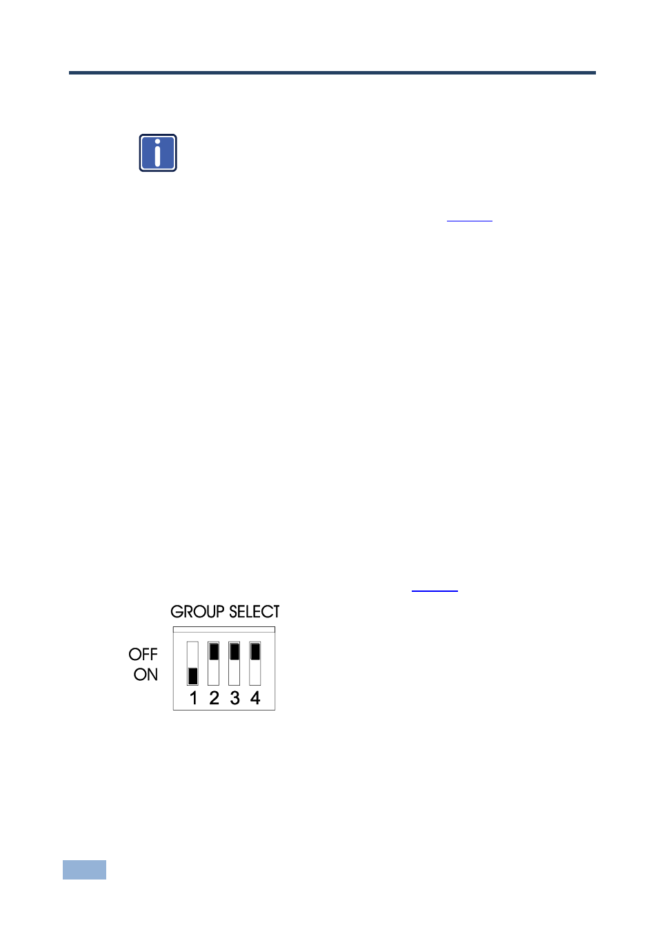 4 connecting the 6808hdxl, Connecting the 6808hdxl, Figure 2: group select dip-switches | Kramer Electronics 6808HDxl User Manual | Page 9 / 13