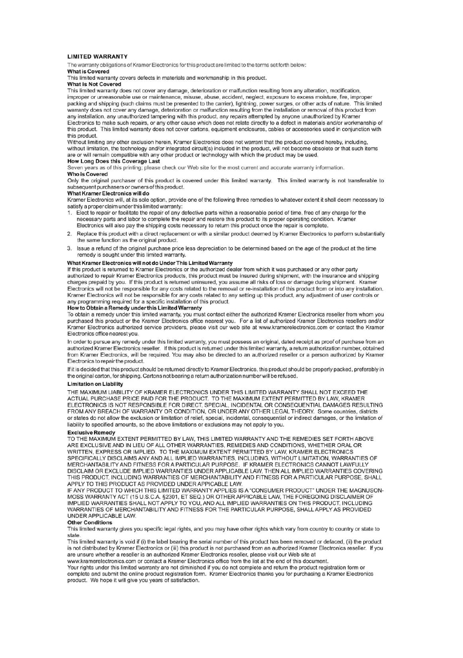 Kramer Electronics 6810HDxl User Manual | Page 13 / 14